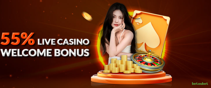 Imagem promocional do cassino online da betoubet mostrando jogos ao vivo